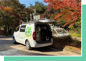 대기오염 이동측정 차량 사진